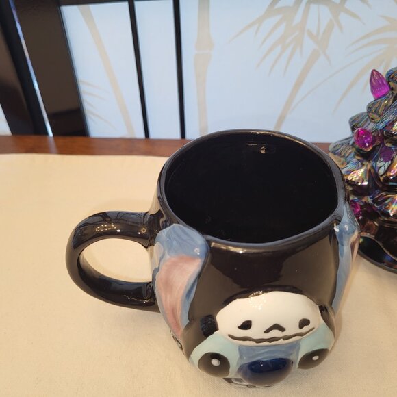 Disney Lilo & Stitch Hand Painted Stitch Skeleton Halloween Mug - NWT - Picture 3 of 5